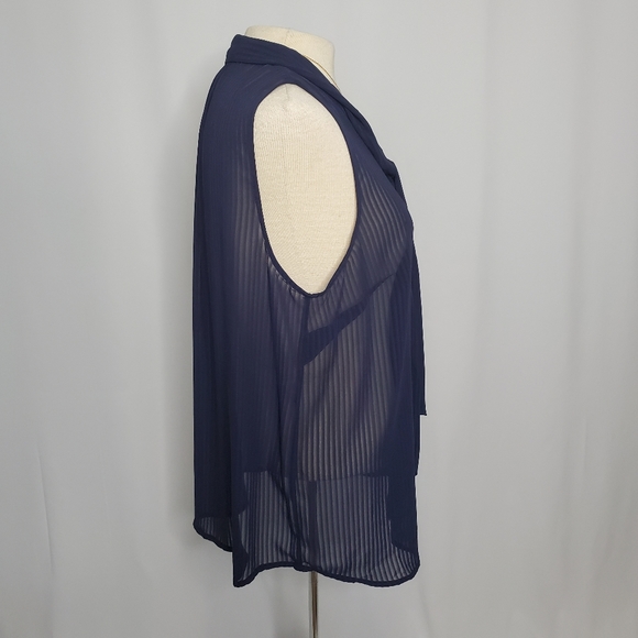 Navy Blue A New Day Silk Tank - XL (NWT) - Picture 4 of 10